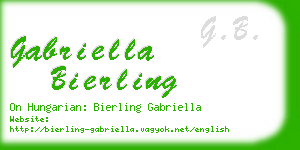 gabriella bierling business card